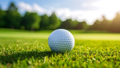 Obraz premium Golf ball on a green