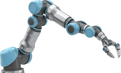 Industrial Robotic Arm With Articulated Joints And Gripper Isolated Transparent Background Robot Arm Transparent Background