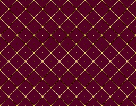 Elegant burgundy and gold geometric seamless pattern offers timeless sophistication and classic style