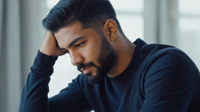 Alone with His Thoughts: A Young Man Battling Sadness