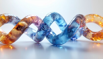 Abstract 3D Render of an Infinite Loop Representing Product Lifecycle