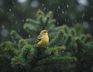 Ai generated image of canary bird