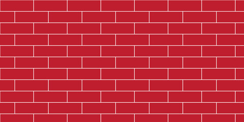 Seamless Brick Wall Pattern – Minimalist red and White Vector Background