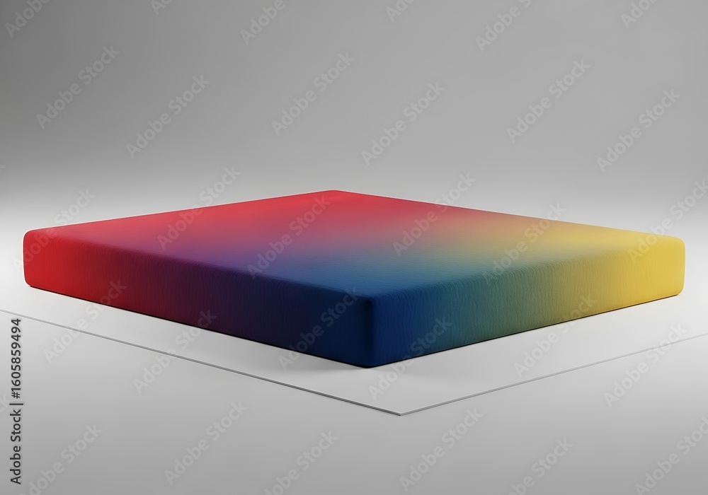 Poster vibrant gradient platform showcasing smooth color transition in studio setting