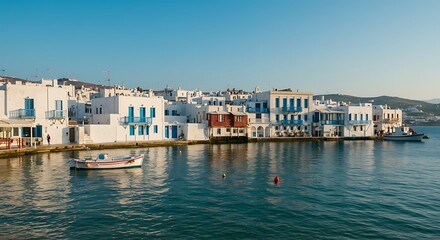 Fototapeta premium Exploring Little Venice in Mykonos