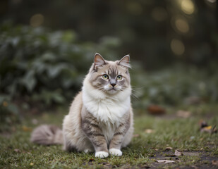 Ai generated image of Ragdoll cat.