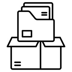 packaging directory line icon
