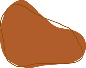 Terracotta Abstract Blob With Folded Inner Corner