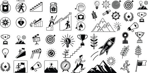 Set of hand drawn alphabet letters and numbers vector icons with black silhouette symbols including hearts and arrows for web and business design