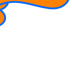 Orange Blue Border