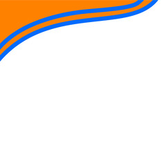 Orange Blue Border