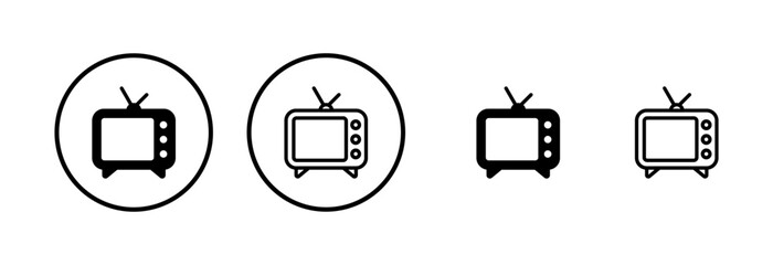 Tv icon logo design. television sign and symbol