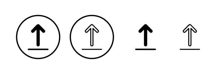 Upload icon logo design. load data sign and symbol