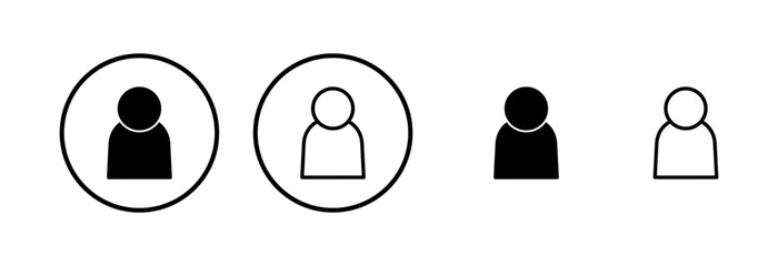 User icon logo design. person sign and symbol. people icon.
