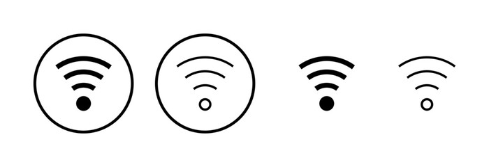 Wifi icon logo design. signal sign and symbol. Wireless  icon