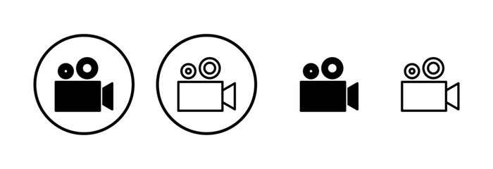 Video icon logo design. video camera sign and symbol. movie sign. cinema