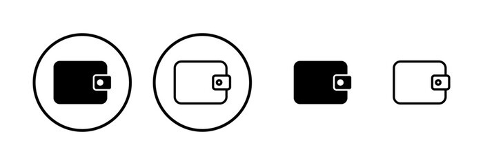 Wallet icon logo design. wallet sign and symbol