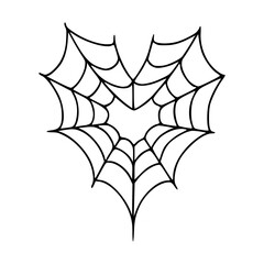 spooky Halloween spiderweb heart