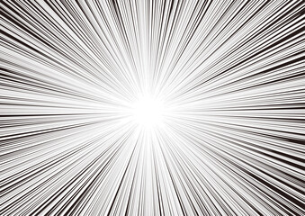 Obraz premium 集中線 線 漫画 サンバースト 注目 背景透過