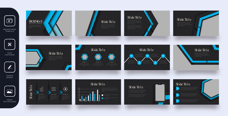 Vector  business powerpoint presentation slides template green color design minimalist business layout template design