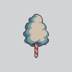 Pixel art illustration Cotton Candy. Pixelated Sweet Candy. Sweet Cotton Candy Icon pixelated for the pixel art game and icon for website and video game. old school retro.