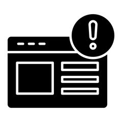 webpage alert solid icon	
