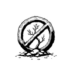 Symbolic representation of environmental conservation illustrating the concept of preventing deforestation to protect ecosystems