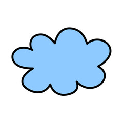 Blue Cloud Hand Drawing