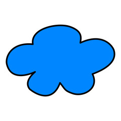 Blue Cloud Hand Drawing