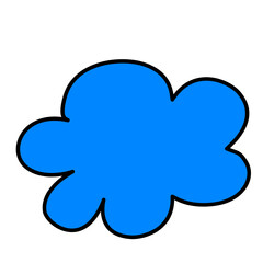 Blue Cloud Hand Drawing