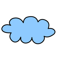 Blue Cloud Hand Drawing
