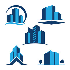 Urban Building Vector Pack Real Estate Construction Logo Collection