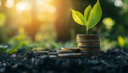 Coin money growth plant financial investment and business management