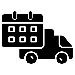 schedule delivery solid icon	
