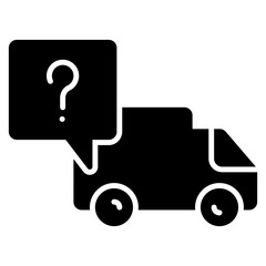 delivery truck information solid icon