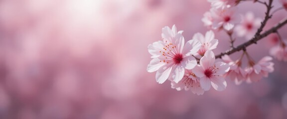 Obraz premium Springtime Hues Abstract Pink White Pastel Gradient for Calming Visuals