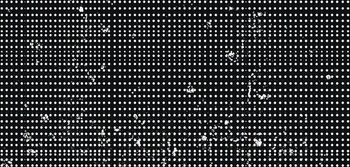 Distressed monochrome halftone dot pattern, seamless texture, element, grunge