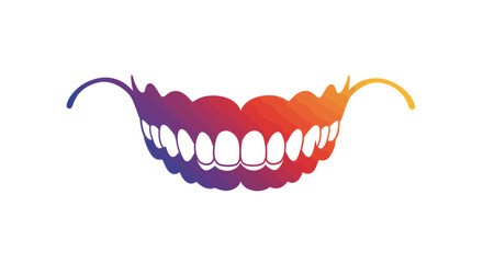 Naklejka premium Creative Graphic Illustration of a Colorful Smile Design for Digital Art and Branding Purposes