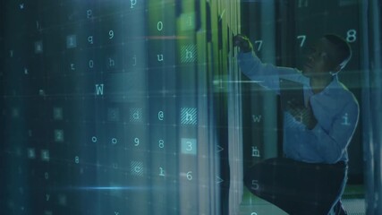 IT tech tapping tablet activating scan detecting malware and cyber attack for security inspection - Powered by Adobe