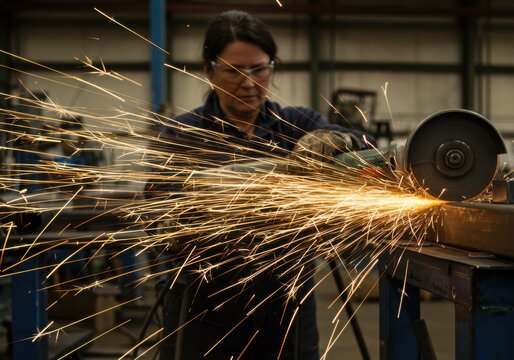 Sparks Fly: Metalworker at Work