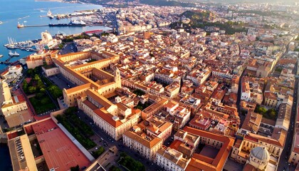 Fototapeta premium Cityscape aerial view
