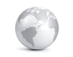 Fototapeta premium Gray world globe