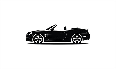 Obraz premium Classic convertible car silhouette design