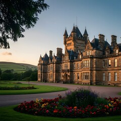 Obraz premium A large and magnificent western-style palace
