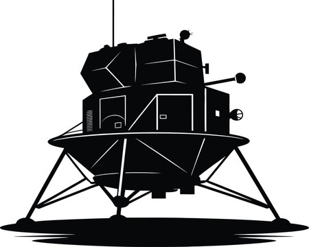 Lunar lander ascent stage silhouette