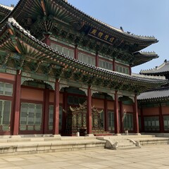 Fototapeta premium A large and magnificent ancient oriental palace