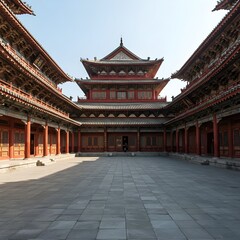 Fototapeta premium A large and magnificent ancient oriental palace