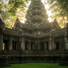 Naklejka premium A large and magnificent ancient oriental palace