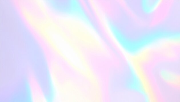 コスメやウェディングなどおしゃれなイメージ　虹色に輝く光沢のあるホログラフィック風サテン布の背景