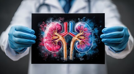 Medical Illustration Of Kidney